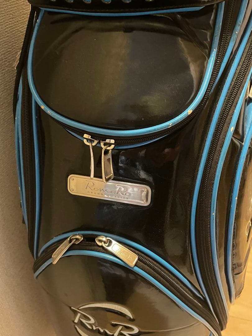 RomaRo ゴルフキャディバッグ ブラック/ブルー