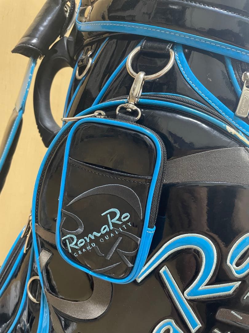 RomaRo ゴルフキャディバッグ ブラック/ブルー