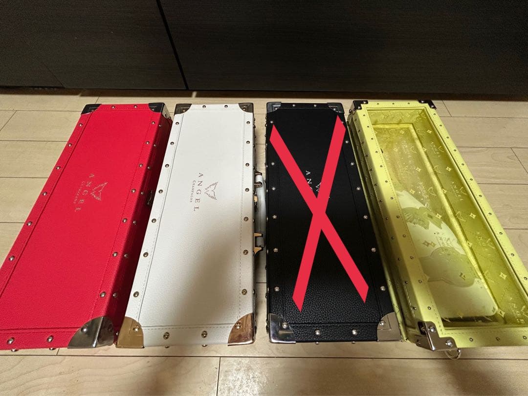 ANGELエンジェルシャンパンケース3本(空き瓶付き)