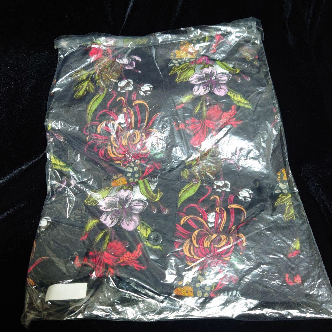 新品 BUCK-TICK アロハシャツ フラワー柄 黒 Lサイズ