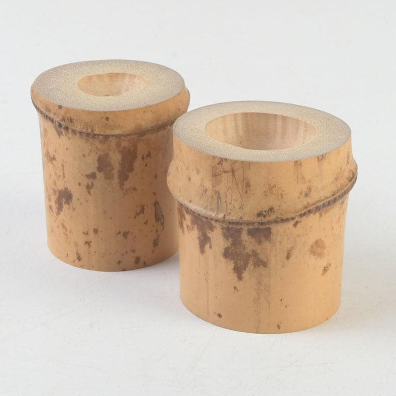 茶道具　竹蓋置　一双　在銘　共箱　V　9866