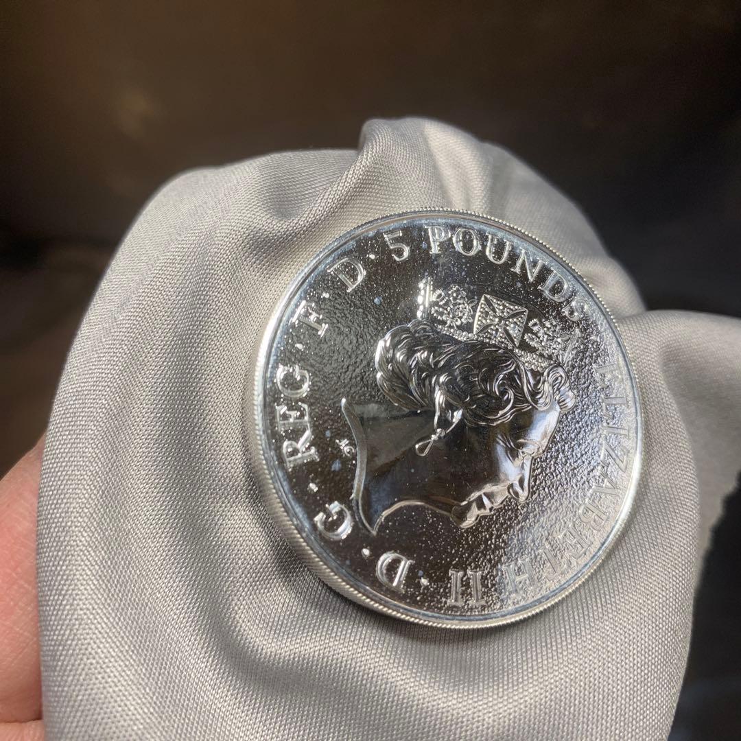 S4 純銀貨 2オンス クイーンズビースト　2016 ライオン・イングランド