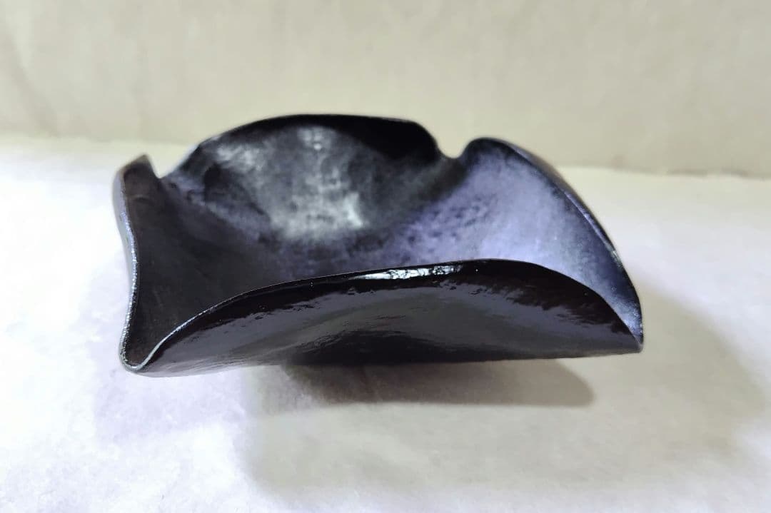 乾漆菓子器 朱溜、黒の二点 (未使用 新品同様)