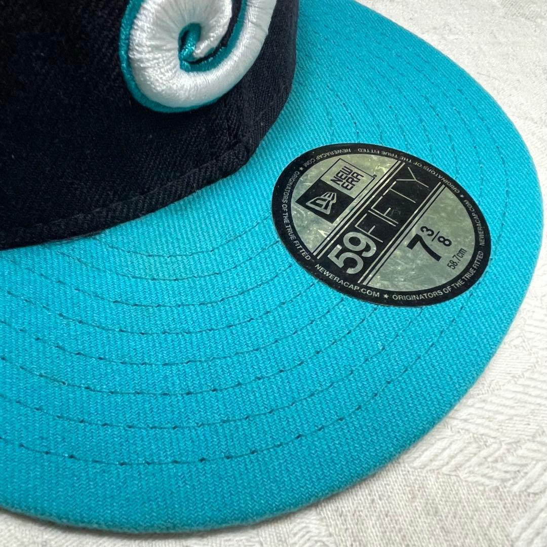 横浜ベイスターズ NEW ERA キャップ 旧ロゴ β ベータ 黒 ミント