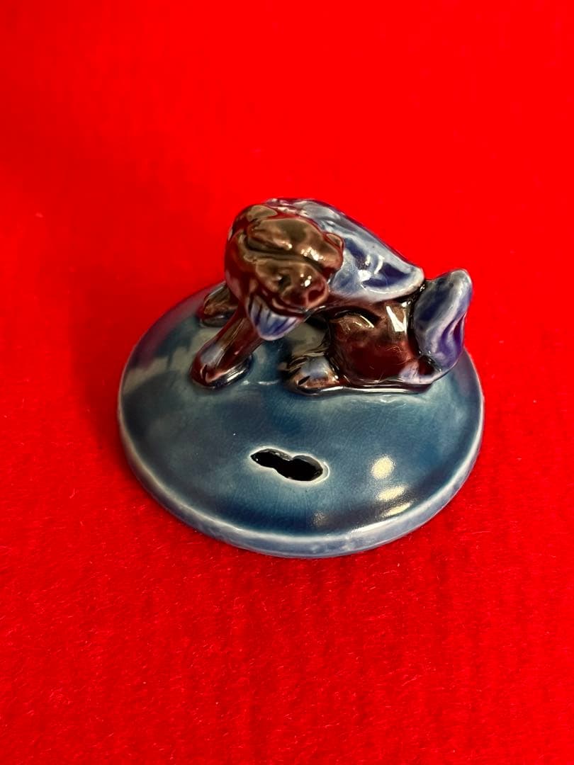 人間国宝 柳雨軒 三代 徳田八十吉(正彦銘)  彩釉 小紋香炉 管理T149