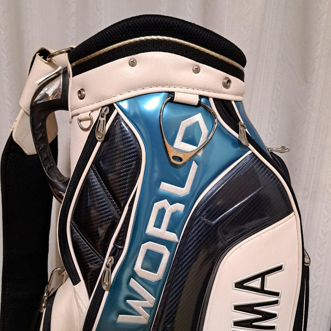 HONMAツアーワールドキャディバッグ-9.5インチ。フード付き（フードは美品)