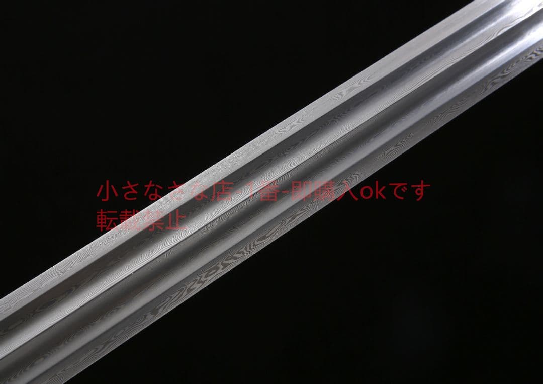 草竜漢剣模様鋼二溝酸枝木  古兵器 武具 刀装具 日本刀 模造刀 居合刀