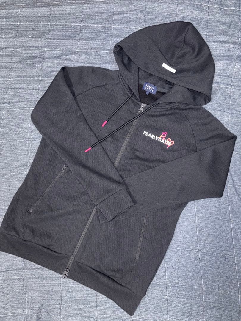 （超美品）パーリーゲイツ、ペイントロゴ、ジップパーカー、サイズ1
