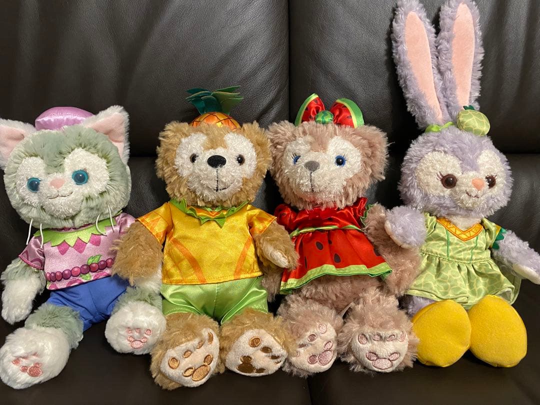 香港ディズニー　ぬいぐるみ　ダッフィー　シェリーメイ　ステラルー　フルーツ