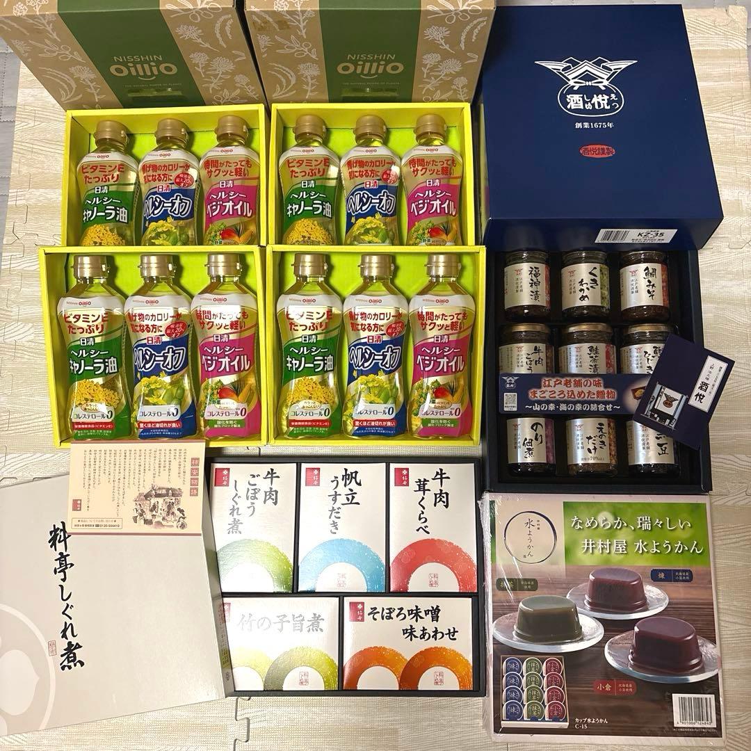 食品詰め合わせ　ギフトセット5箱まとめ売り‼︎酒悦×柿安×日清オイリオ×井村屋