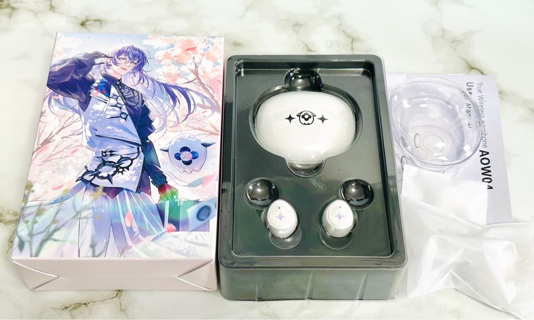 金*糖様 にじさんじ 星導ショウ コラボ イヤホン ワイヤレス充電 ケース 3点