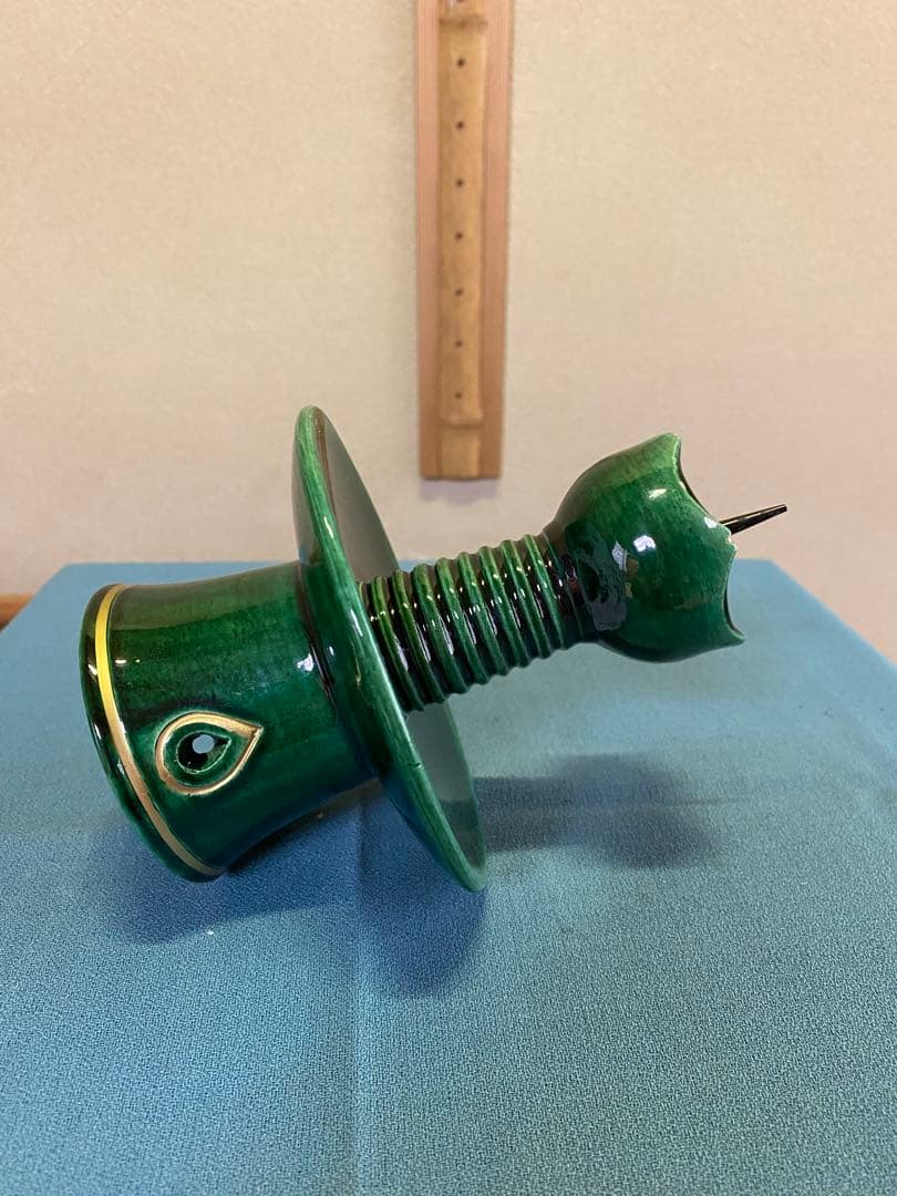 茶道具/三ツ具足 青楽 利休忌 松楽窯