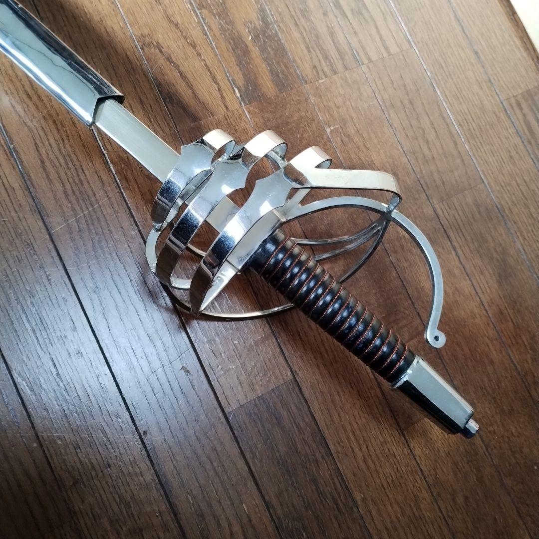 フェンシング　サーベル　金属製　突剣　コスプレ　模造刀　西洋剣　レイピア　アニメ