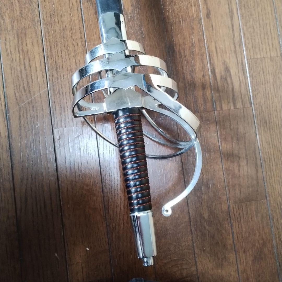 フェンシング　サーベル　金属製　突剣　コスプレ　模造刀　西洋剣　レイピア　アニメ