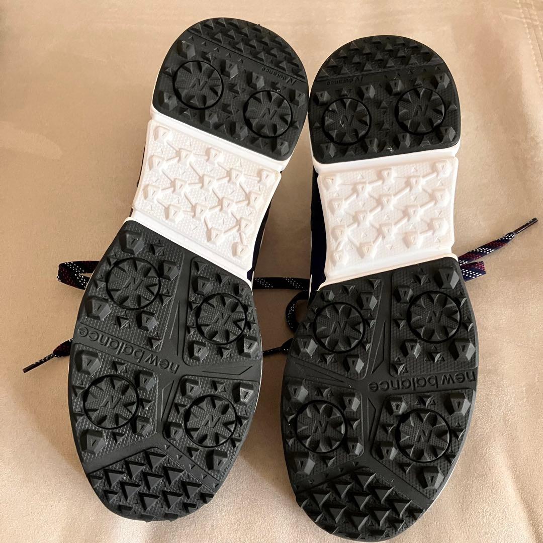 美品New Balance 574 ネイビー ゴルフシューズ25.5cm