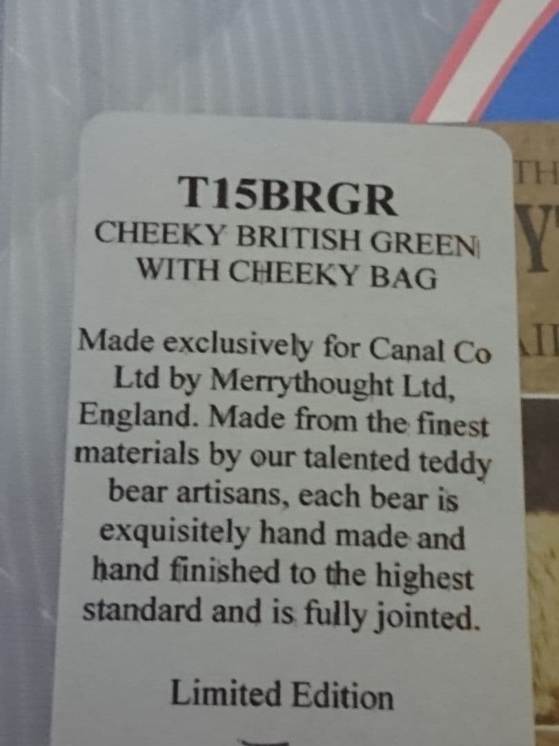 チーキーブリティッシュグリーンwithチーキーバッグ メリーソート 名古屋三越