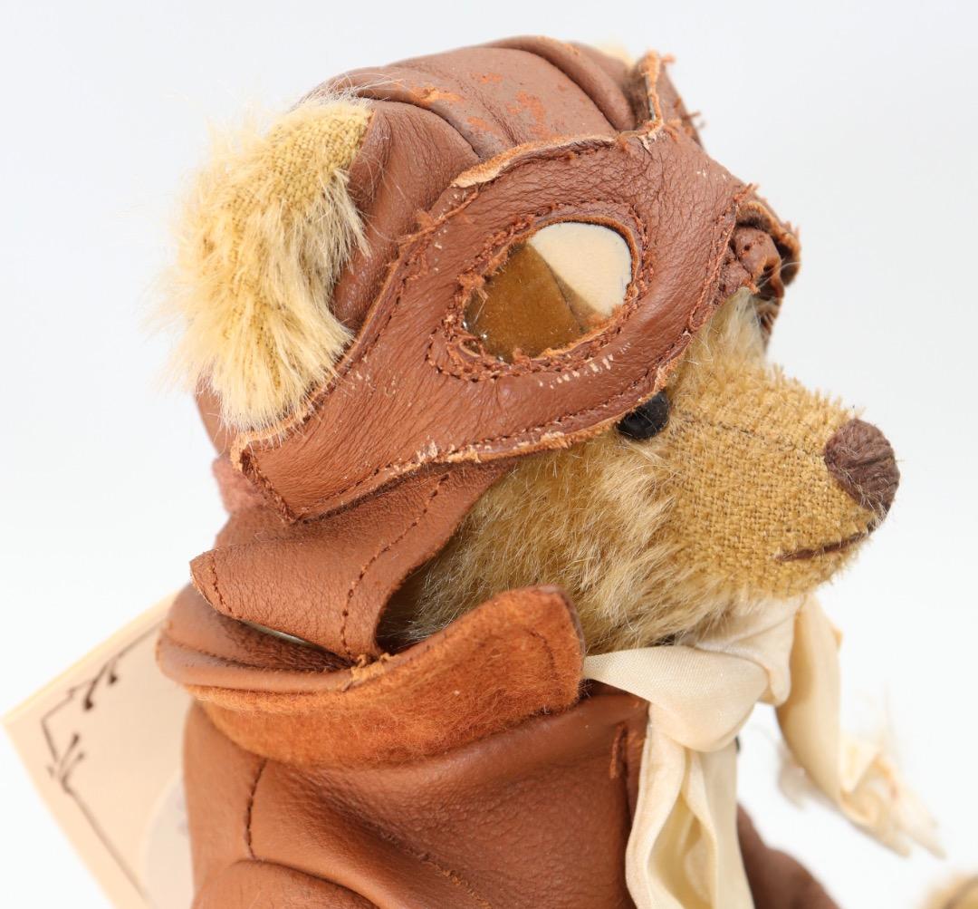 アーティストベア OLD FLYER イギリスSue Lain作 本革ジャケット