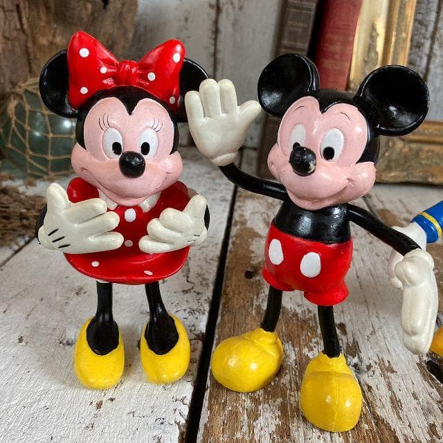 ヴィンテージ*アプローズ社×ディズニー*ミッキーミニーマウス ドナルドフィギュア
