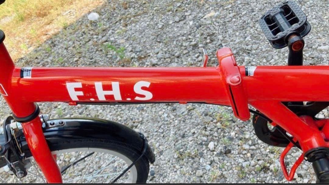 折りたたみ自転車　送料無料　美品　赤色