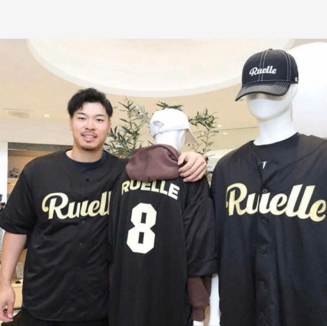 【新品】RUELLE 佐藤輝明コラボベースボールシャツ Lサイズ 阪神タイガース