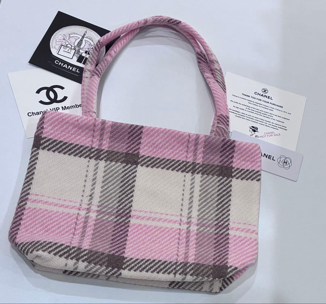CHANEL パールビジュー　ビッグココ　シャネルノベルティ　トートバッグ