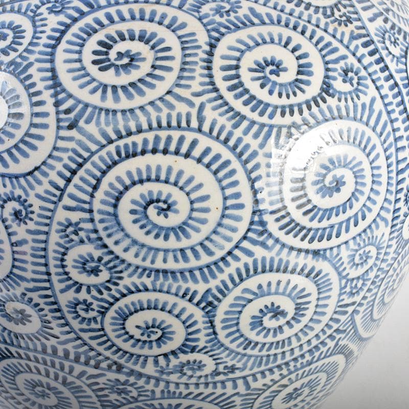 伊万里焼　古伊万里　染付　蛸唐草文　沈香壷　蓋物　飾壷　C　6047C