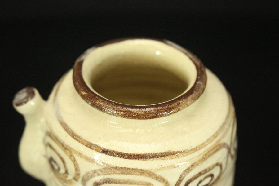 茶道具 色変わり 四滴茶入 不老園 共箱 未使用(LC720)