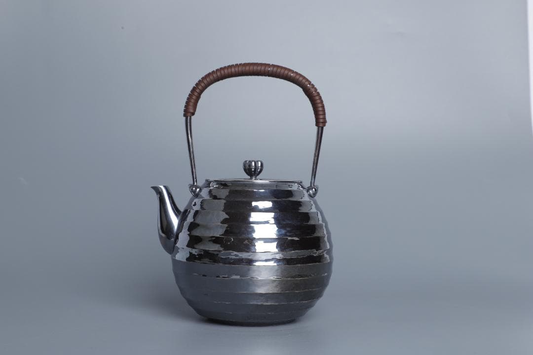 純銀製 芋頭瓶 湯沸 銀瓶 煎茶道具