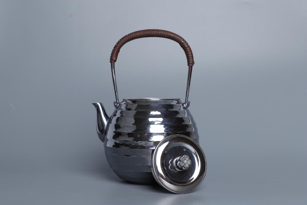 純銀製 芋頭瓶 湯沸 銀瓶 煎茶道具