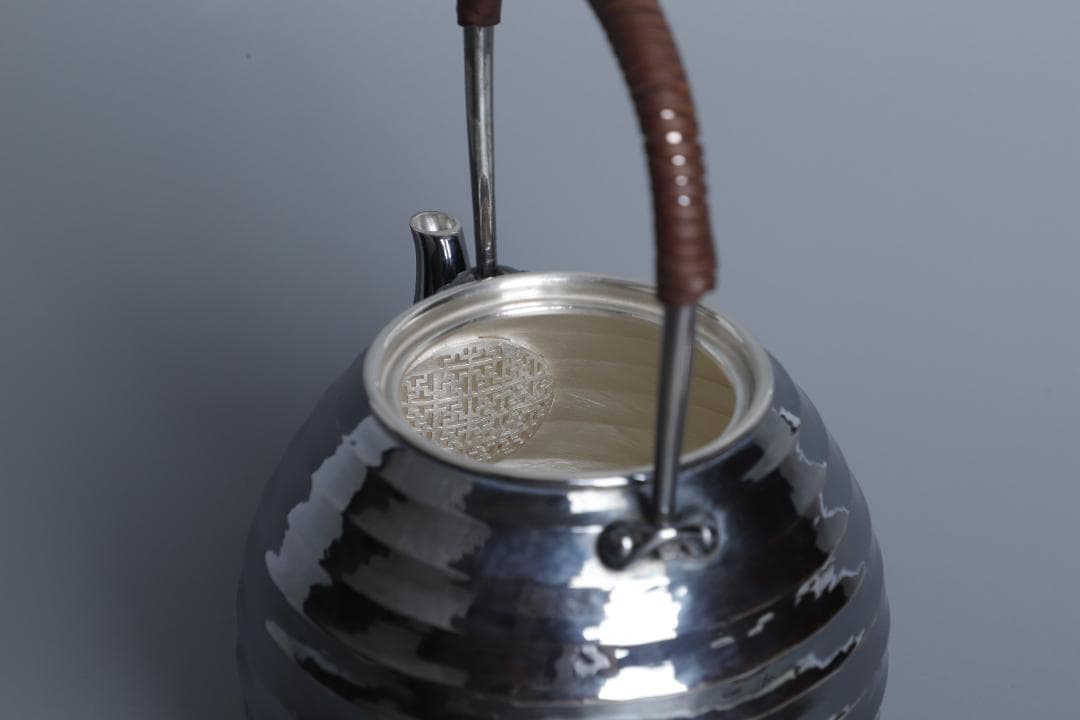 純銀製 芋頭瓶 湯沸 銀瓶 煎茶道具