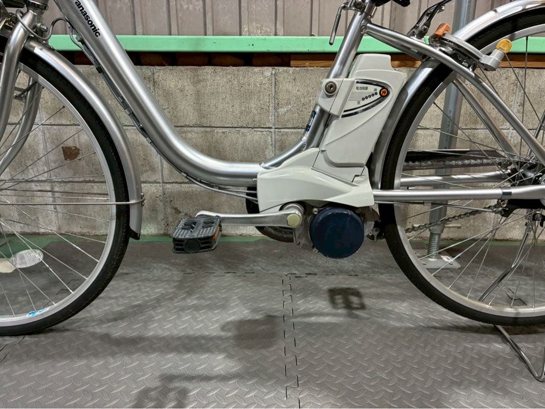 №6960 電動自転車 パナソニック　ビビ26 26インチ　シルバー　変速無し