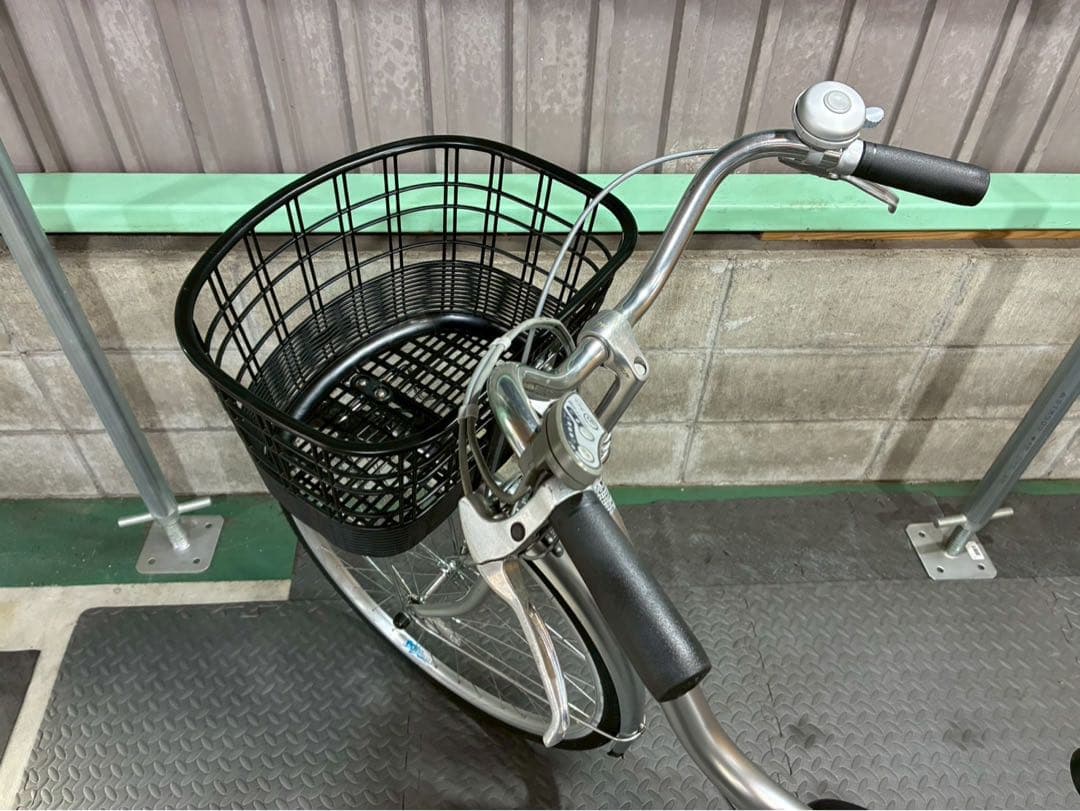 №6960 電動自転車 パナソニック　ビビ26 26インチ　シルバー　変速無し