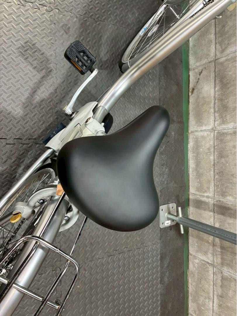 №6960 電動自転車 パナソニック　ビビ26 26インチ　シルバー　変速無し