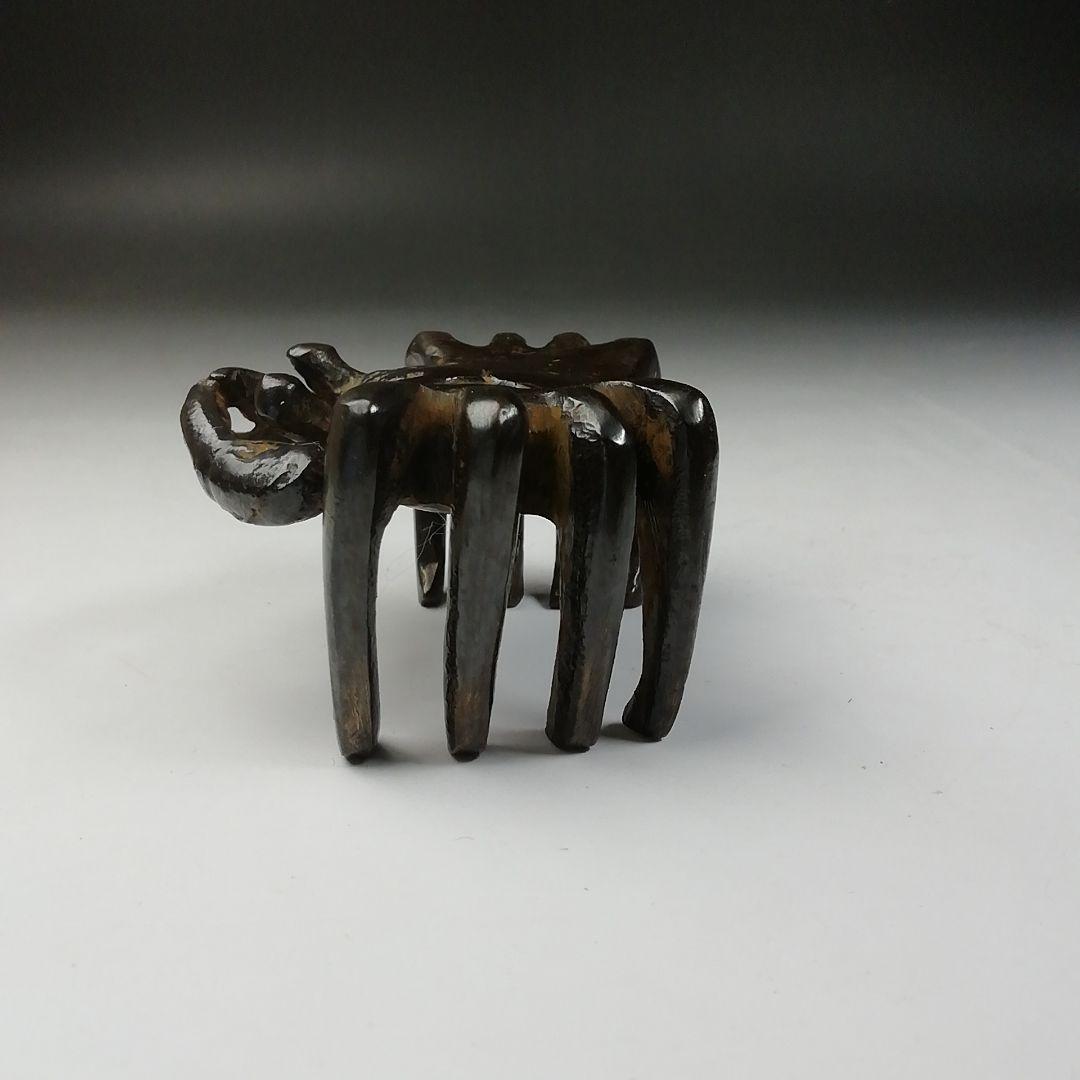 Ｔ７２４　蓋置　『蝋型鋳銅　蓋置』『蟹』『牧田秀雲 作』　共箱　茶道具