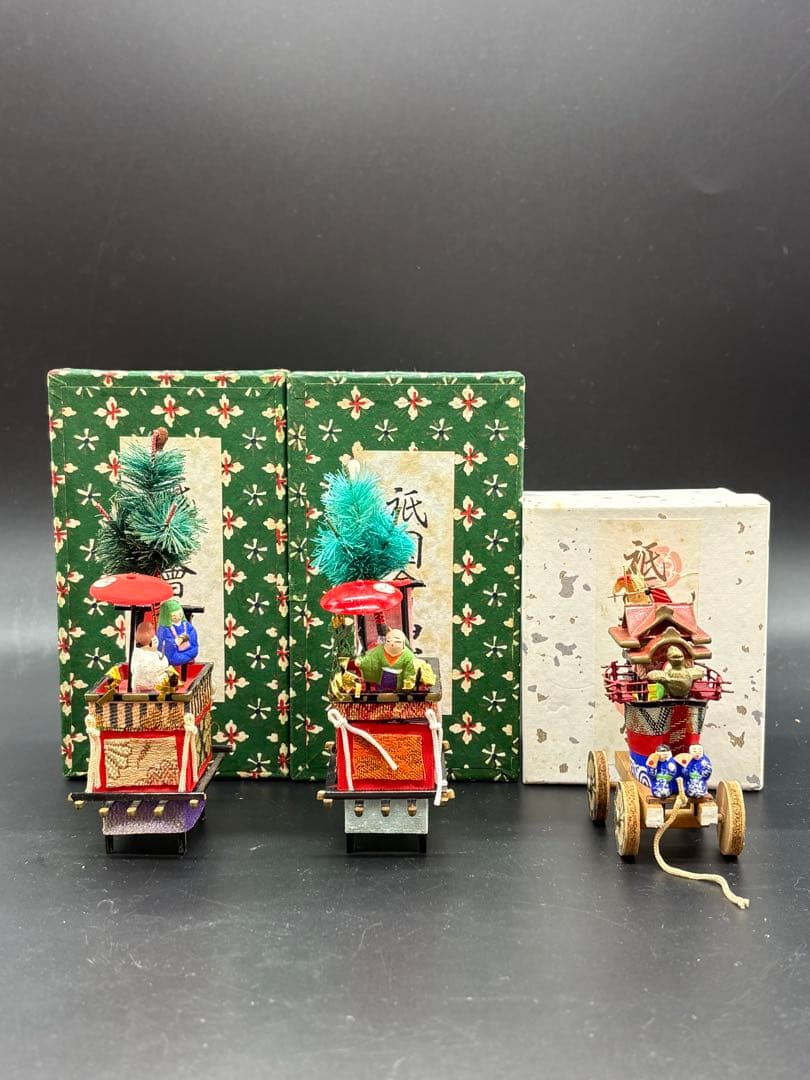 京都 祇園祭 祇園會 山鉾 置物 模型 鉾 ミニチュア 7点