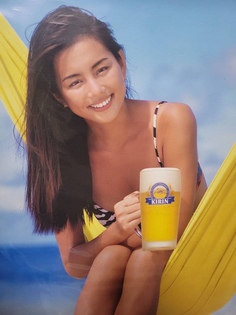 【当時物】米倉涼子『キリンのどごし生』B2サイズポスター　ビール　非売品　水着