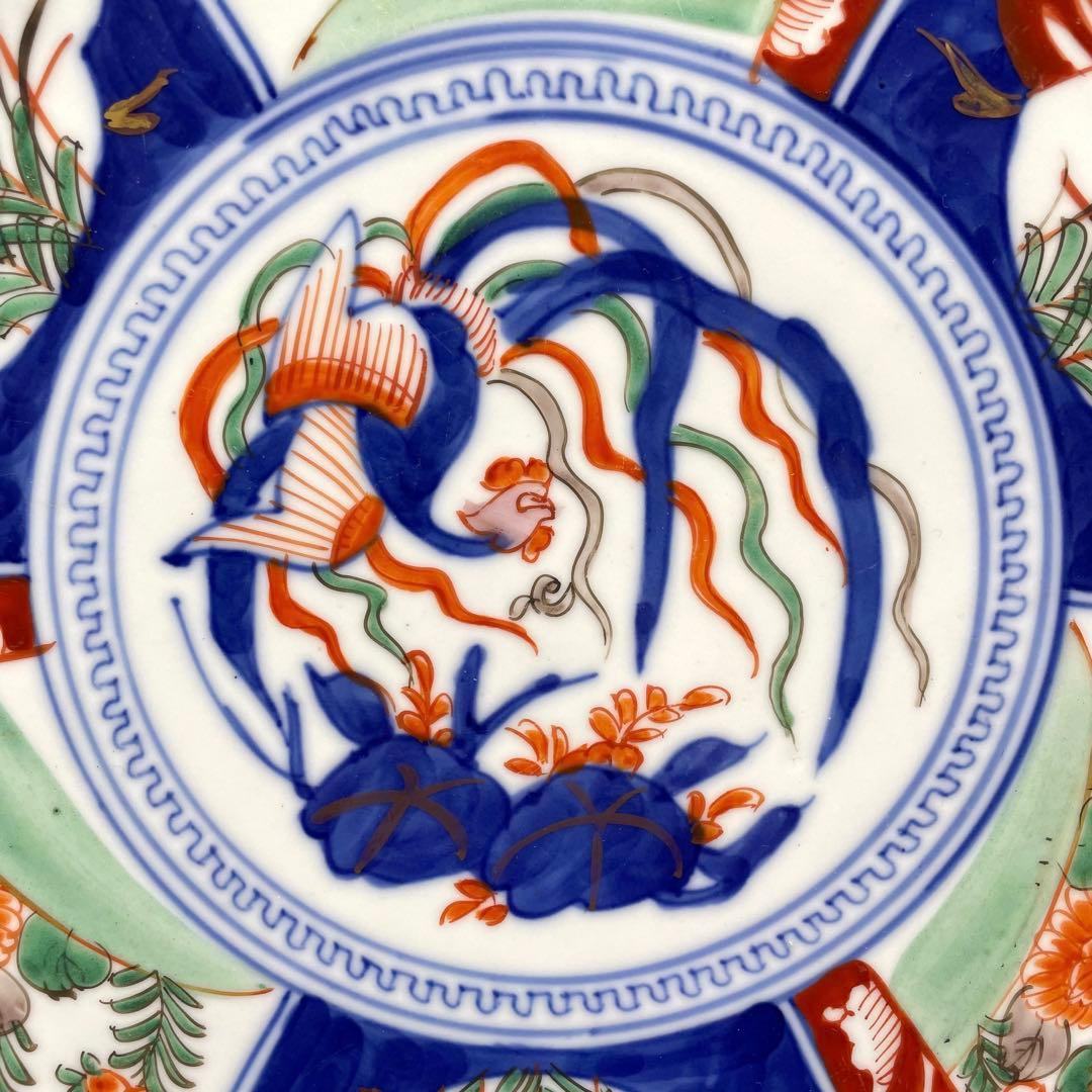 伊万里・有田焼　明治時代　色絵大皿　金彩　飾り皿　37cm