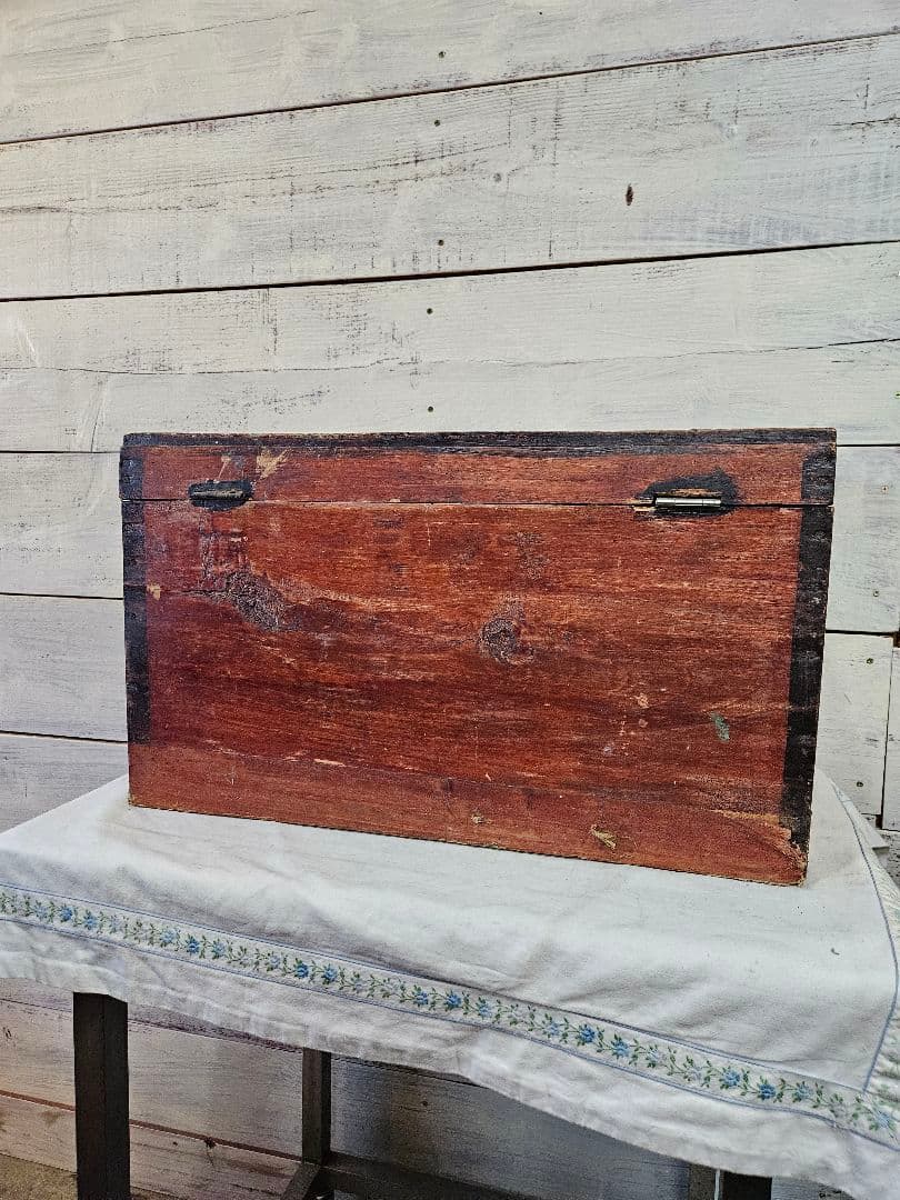 フランスアンティーク 古い木箱 AMIDON  シャビー 宝箱 収納