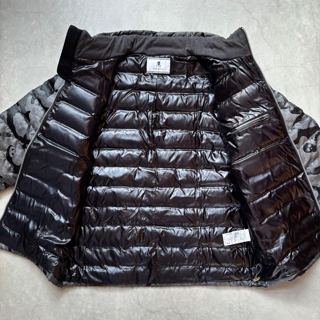 【美品】MARK&LONA ダウンジャケット スカル 迷彩総柄 ゴルフウェア L