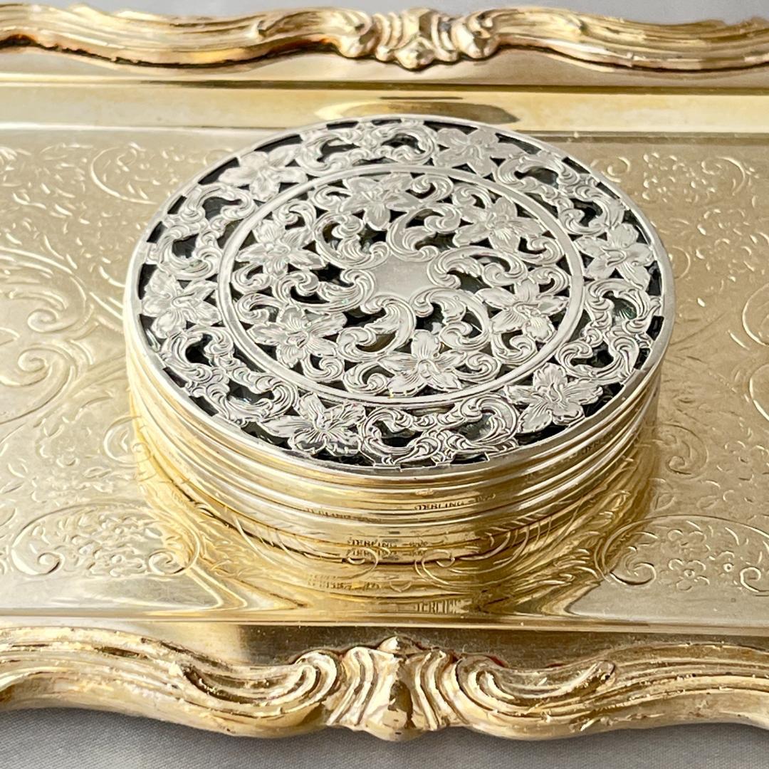 【WEBSTER】 【純銀 / ガラス】コースター 6枚組 スターリングシルバー