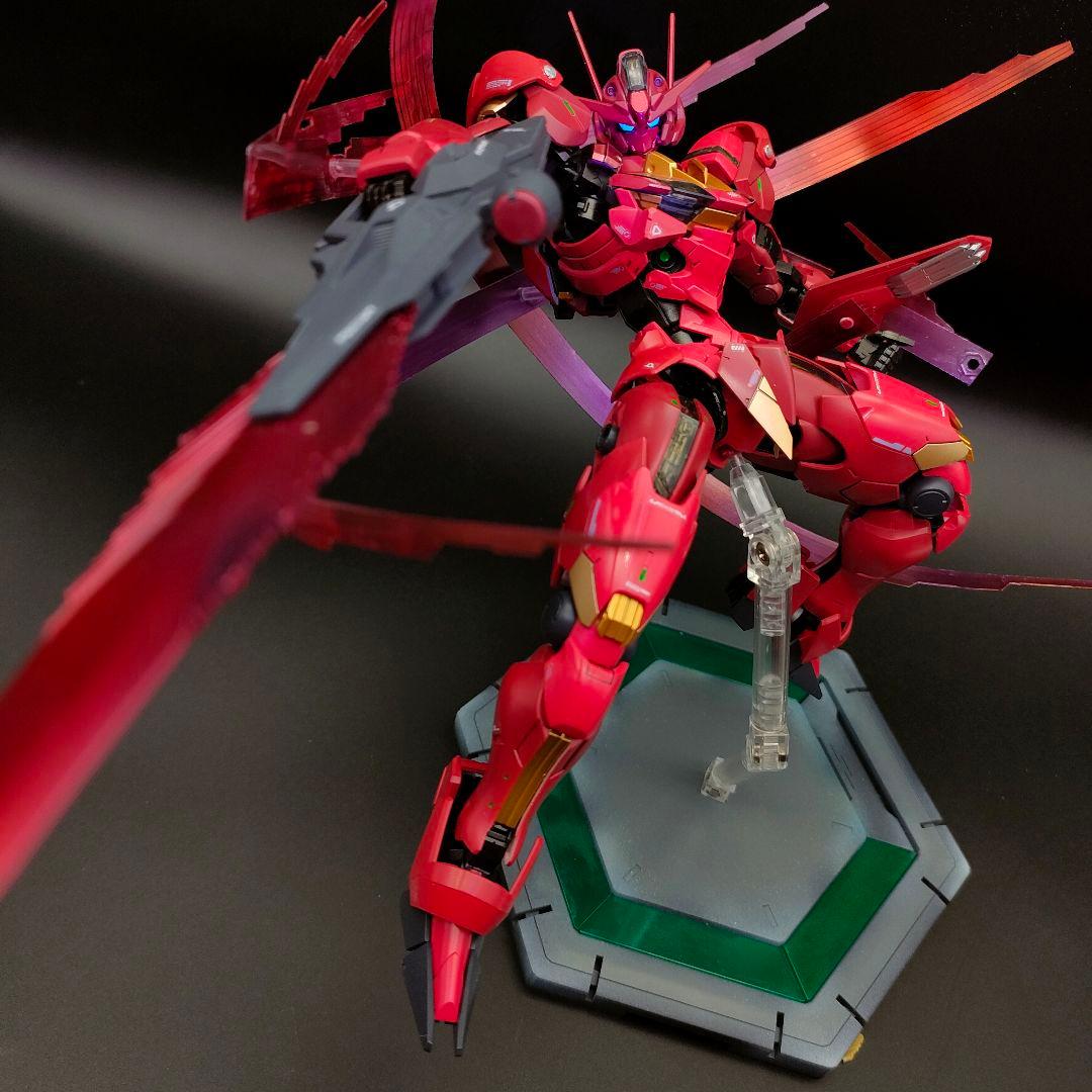 水星の魔女　ガンダムエアリアル　フルメカニクス　赤いガンダム　【全塗装完成品】