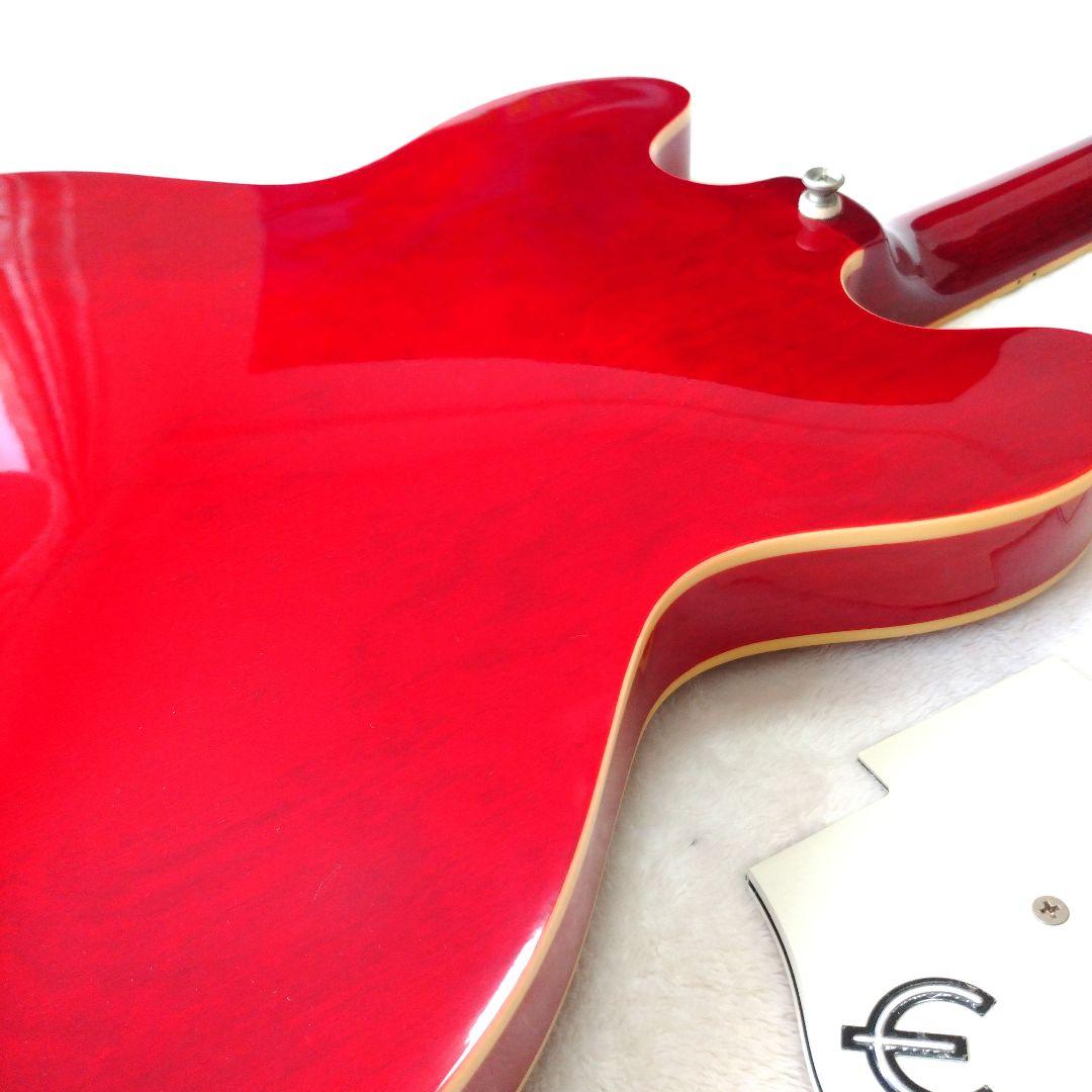 【か】エピフォン　カジノ　チェリー　　セミアコースティックギター　美品