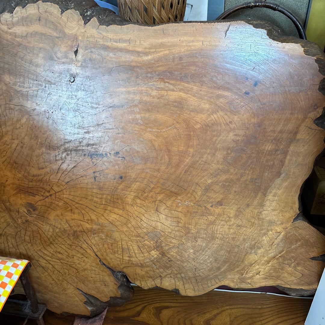 お値下げしました一枚板木製天然木ローテーブル