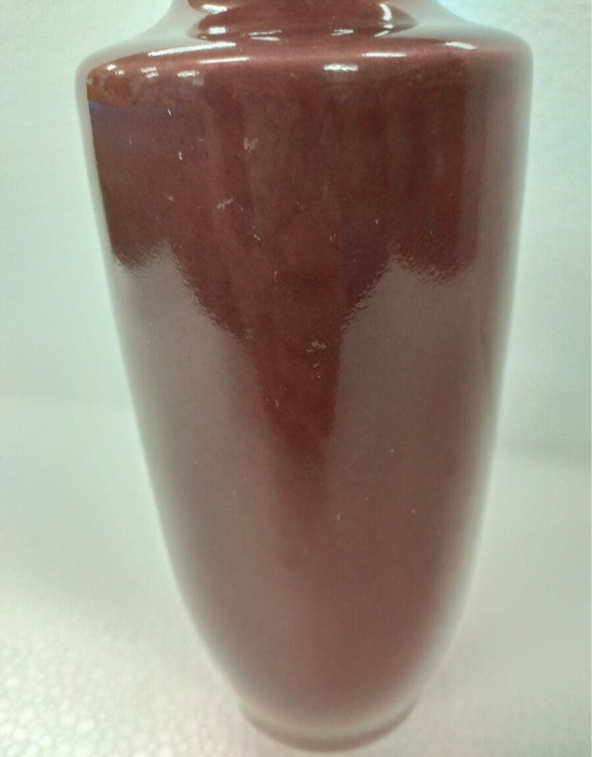 中国 陶器 花立 約20cm 赤陶器　大清雍正年製