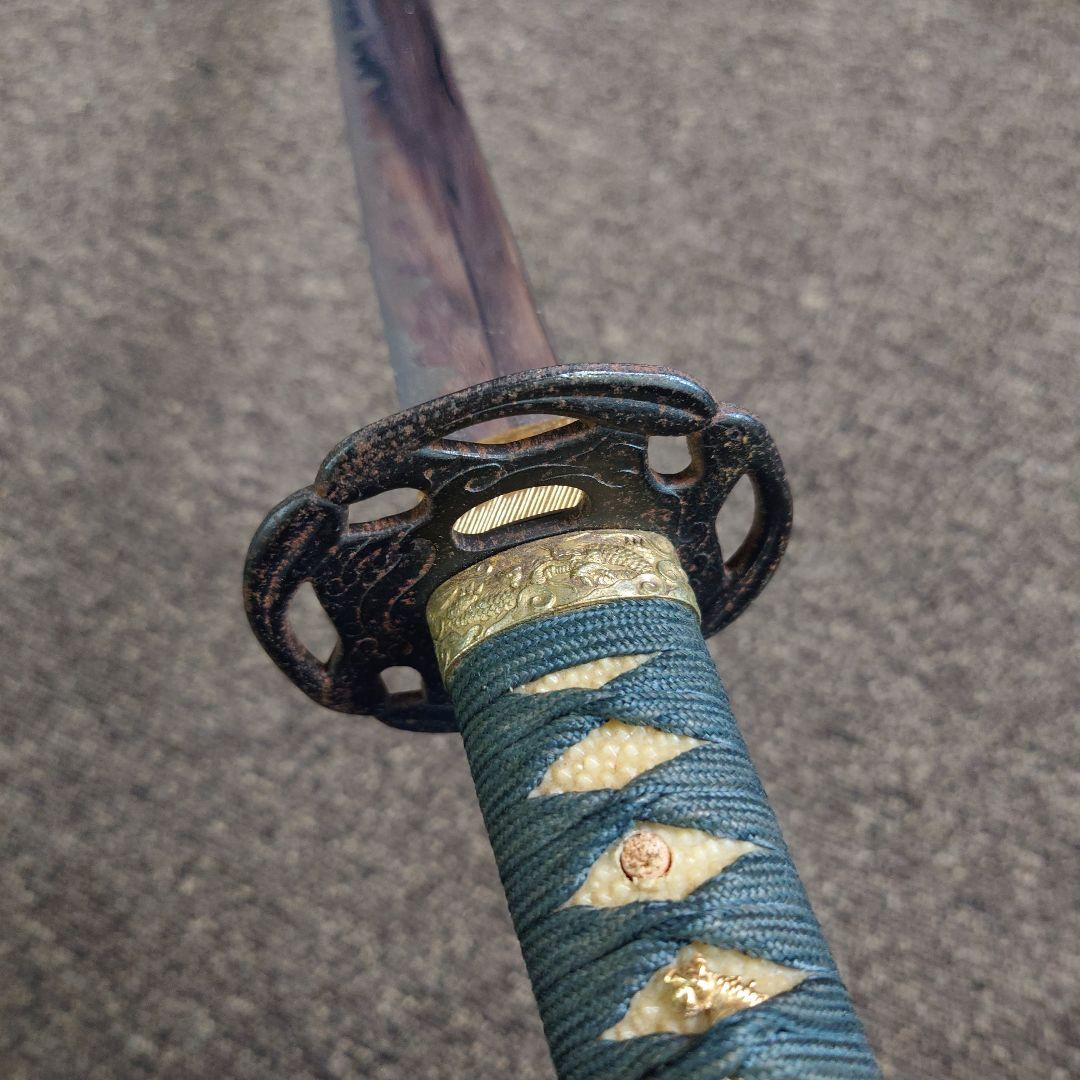 日本刀 鞘付き模造刀 大小2本セット 観賞用 柄グリーン