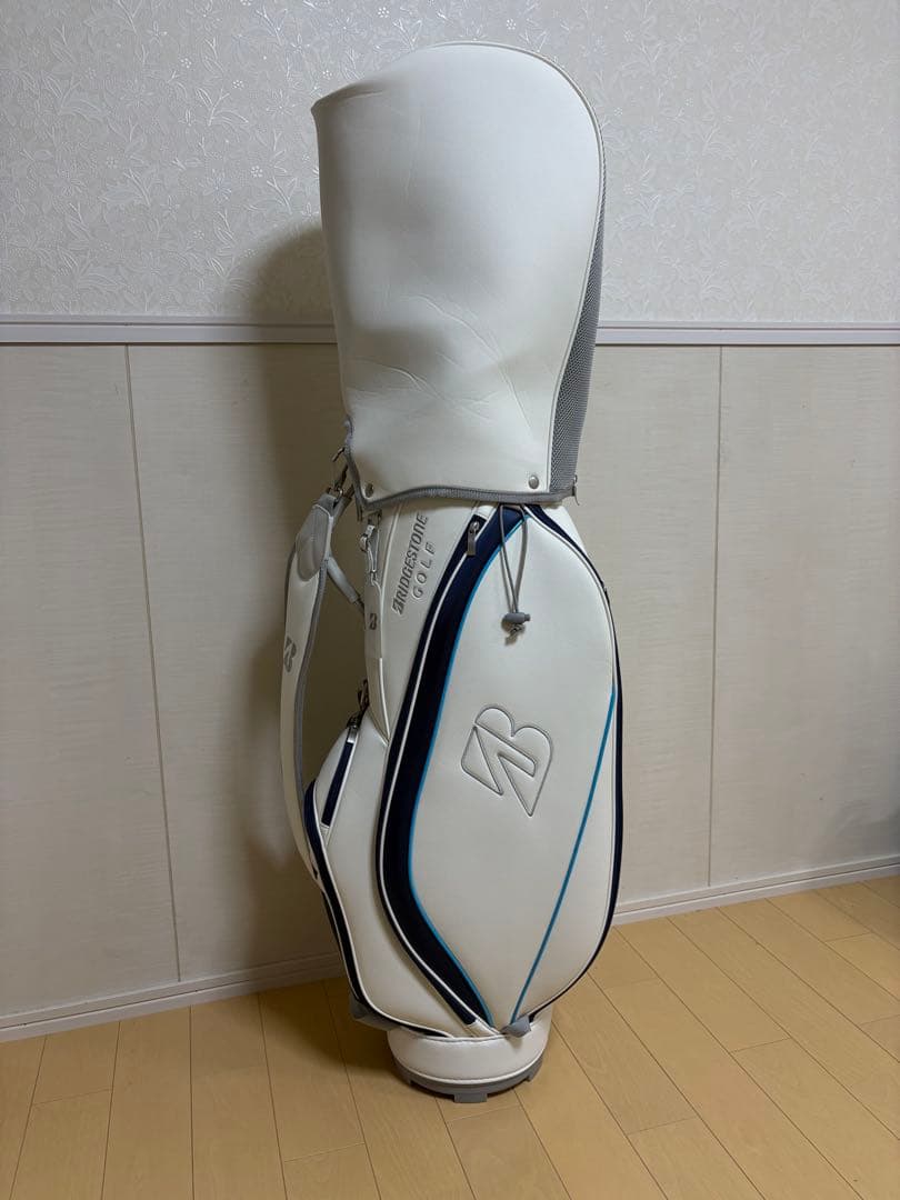 ずみ　ブリヂストン キャディバッグ ホワイト/ネイビー