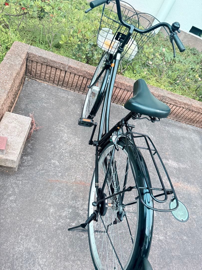 シティサイクル ブラック 前面バスケット付き