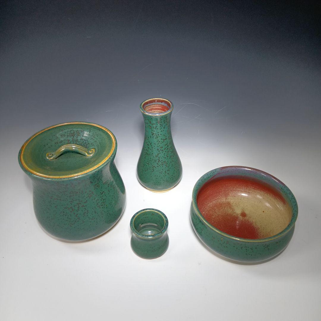 値下げ茶道具　上野焼　香春作　皆具一式