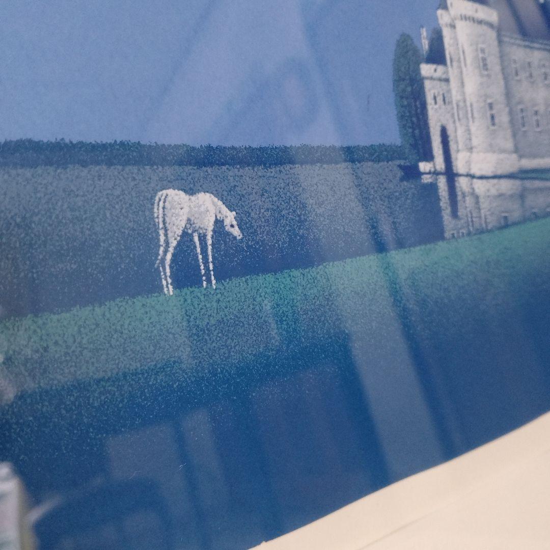 【美品】松浦敬文 　「水辺の城」　シルクスクリーン 版画　リトグラフ　特注額装