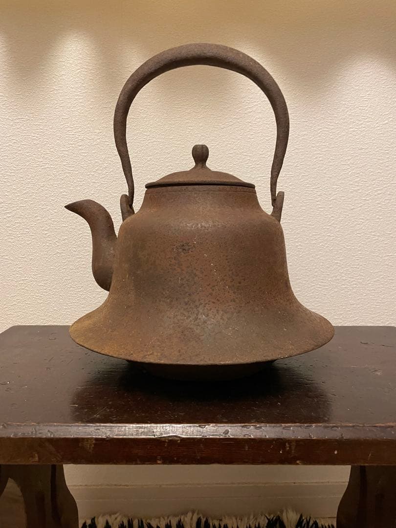 古い羽広鉄瓶　古道具　柳宗悦　民藝